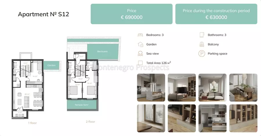 Apartment 12 bigova residence 14158