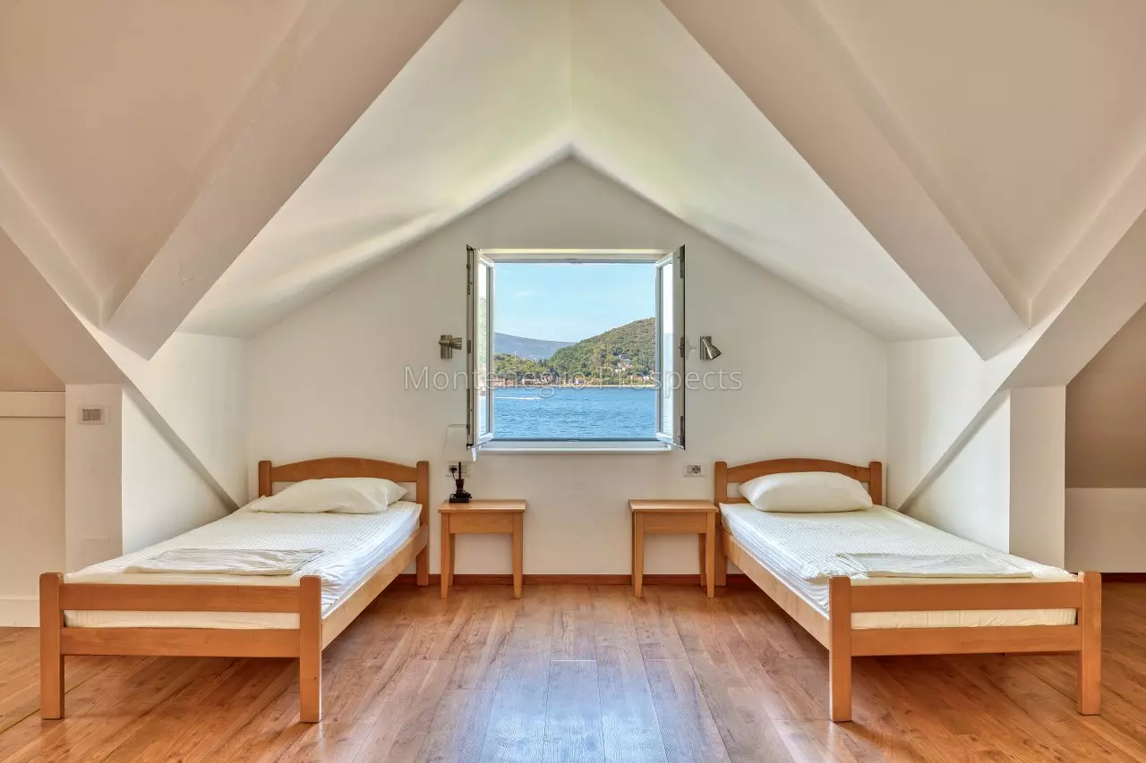 Stone villa on the first line to the sea in lepetani tivat 13822 2