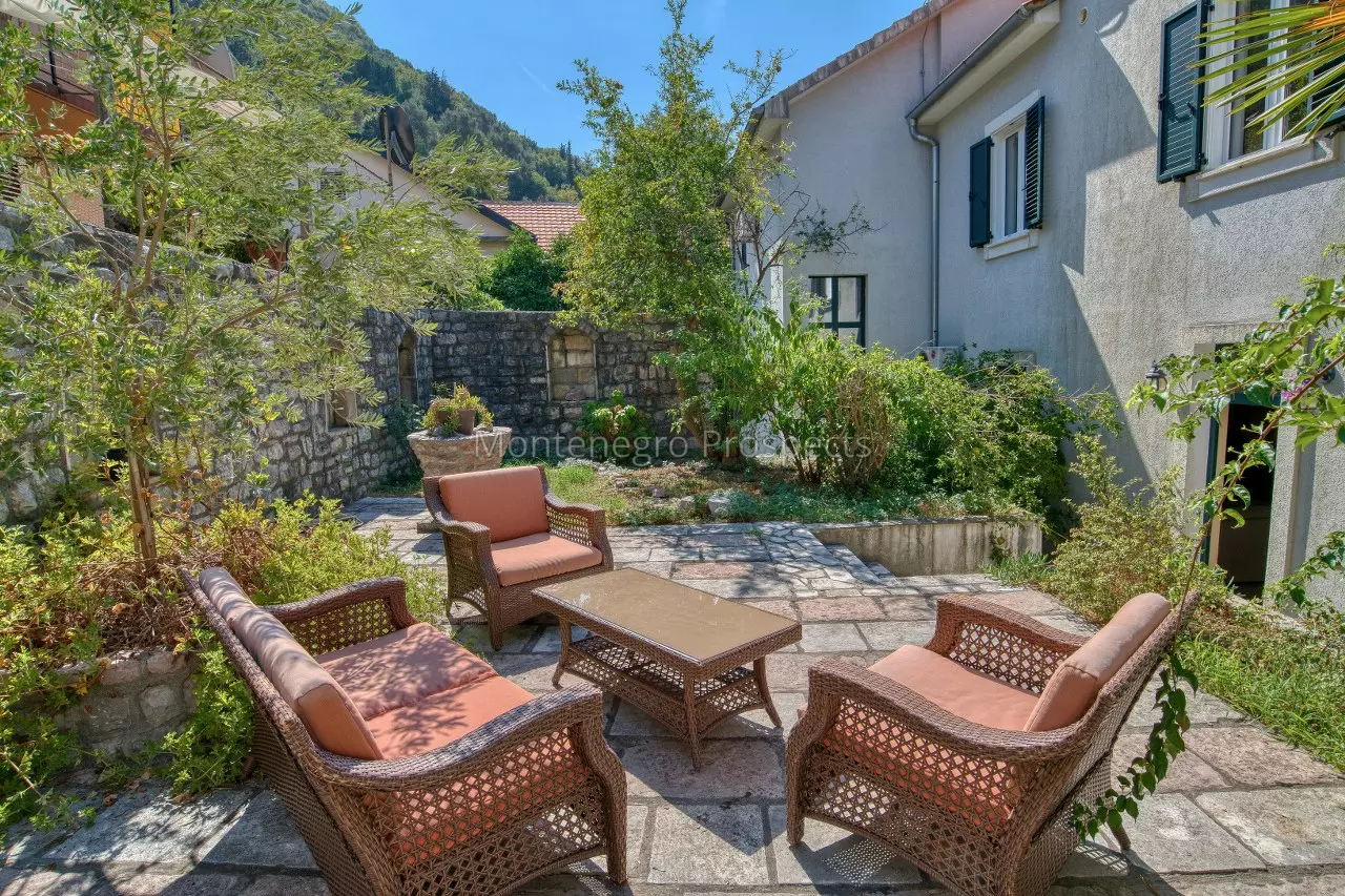 Stone villa on the first line to the sea in lepetani tivat 13822 21