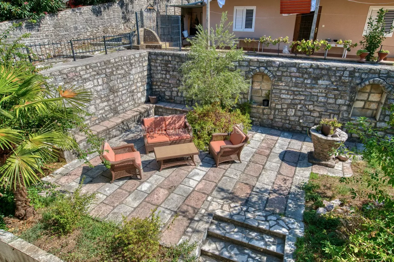 Stone villa on the first line to the sea in lepetani tivat 13822 22