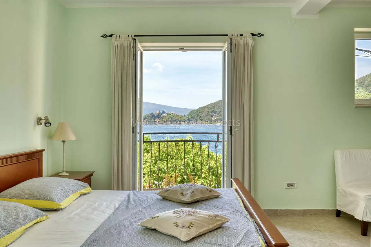 Stone villa on the first line to the sea in lepetani tivat 13822 37