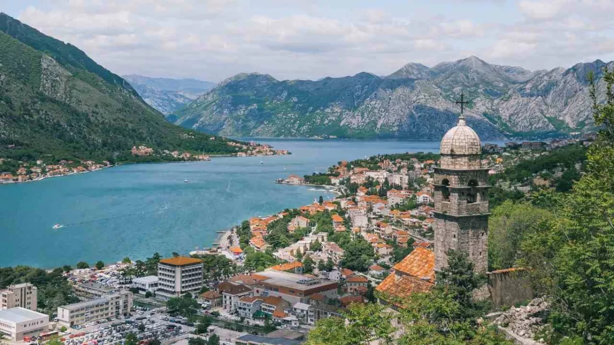 Montenegro kotor fort sea mountains
