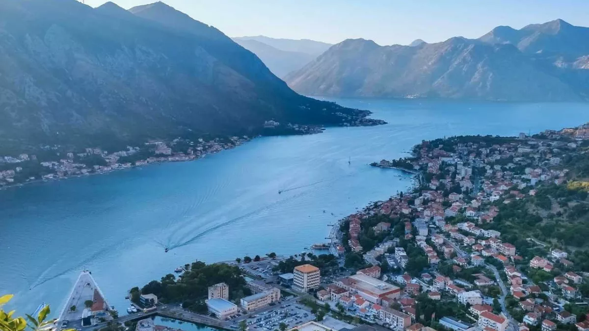 Montenegro kotor sea mountains buildings