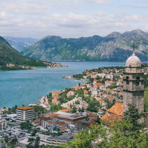 Montenegro kotor fort sea mountains