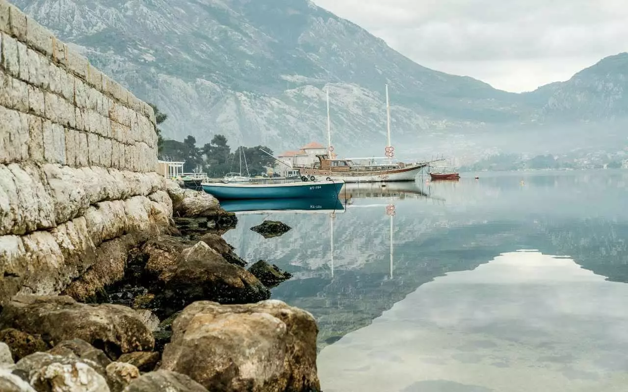 Adriatic sea mountains yachts dobrota montenegro