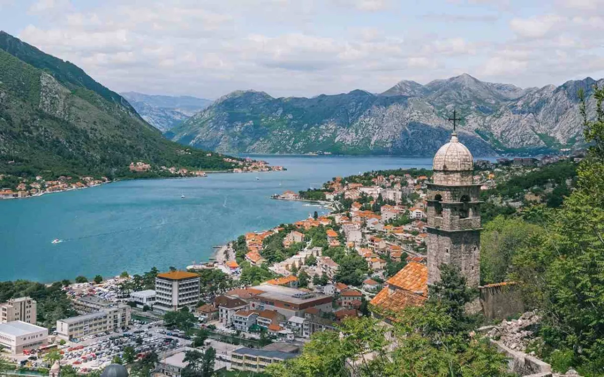 Montenegro kotor fort sea mountains